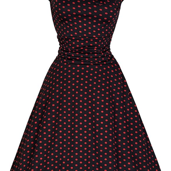 Lindy Bop black Dottie dress VGUC size XL - Picture 2 of 7